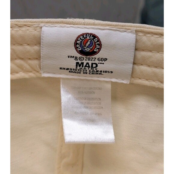 Mad Engine Adults Grateful Dead Embroidered Dancing Bear Adjustable Hat - Picture 9 of 9